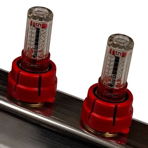 Группа коллекторная с расходомерами 10 отводов 1"в/в x ¾"ек Stout SMS-0927-000010