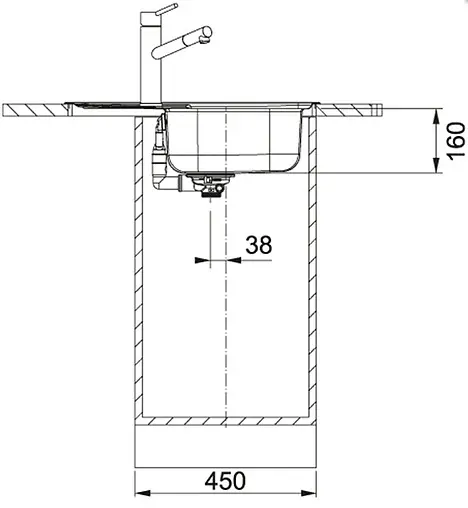 Мойка кухонная Franke Spark SKX 611-63 нержавеющая сталь 101.0553.296