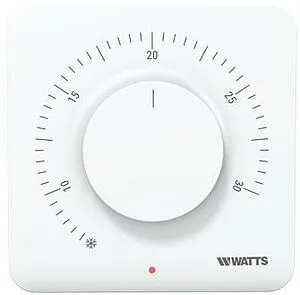 Проводной комнатный терморегулятор НО/НЗ 24/230В WATTS WT-A03 белый P08016, 3