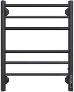 Полотенцесушитель электрический лесенка Terminus Аврора П6 450х600 электро quick touch КС 9005 черный матовый 4670078527479, 3