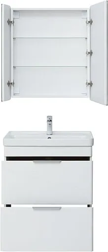 Тумба-умывальник напольная Aquanet Ирис new 70 белый глянец 00310153+