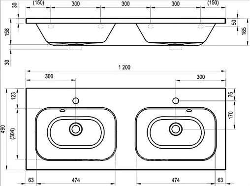 Раковина Jacob Delafon Terrace 120 белый XB102K-00