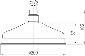 Лейка верхнего душа Rav Slezak хром KS0020 Лейка верхнего душа Rav Slezak хром KS0020, 2