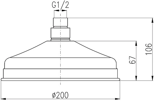 Лейка верхнего душа Rav Slezak хром KS0020