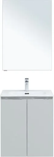 Тумба-умывальник подвесная Aquanet Алвита New 60 серый 00277524+00254363