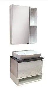 Тумба-умывальник подвесная Comforty Прага 60 дуб белый/антрацит 00-00003465CF Тумба-умывальник подвесная Comforty Прага 60 дуб белый/антрацит 00-00003465CF, 4