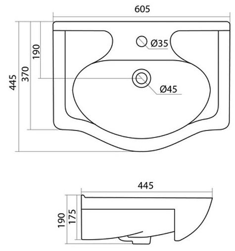 Раковина Santek Селигер 60 белый 1WH110268