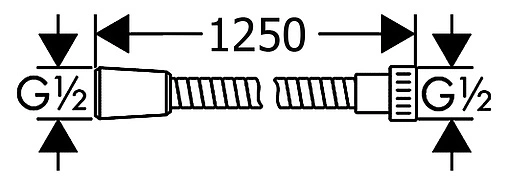 Шланг для душа Hansgrohe Metaflex 125см хром 28262000