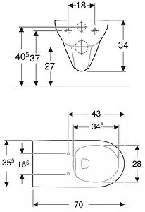 Унитаз подвесной безободковый Geberit Selnova Rimfree белый 500.262.01.1 Унитаз подвесной безободковый Geberit Selnova Rimfree белый 500.262.01.1, 2