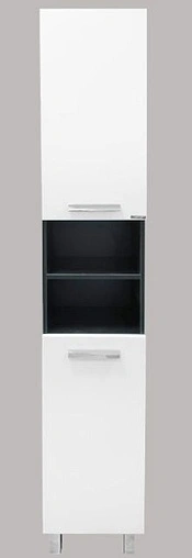 Шкаф-пенал напольный Comforty Манчестер 35 белый/венге 00003125546CF