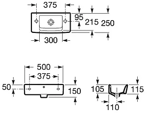 Раковина Roca Hall 50 белый 327883000, 2