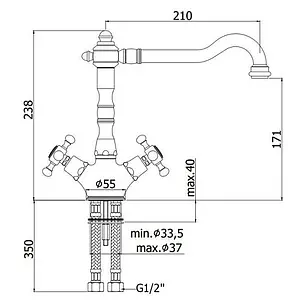 Смеситель для кухни Paffoni Belinda хром FBLV180CR Смеситель для кухни Paffoni Belinda хром FBLV180CR, 2