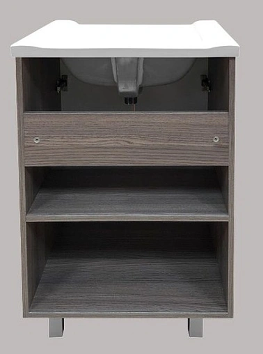 Тумба-умывальник напольная Comforty Рио 60 белый/дуб солсбери