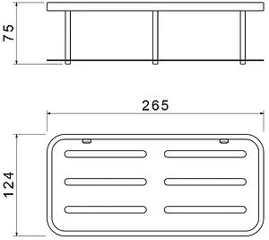 Полка Aquatek чёрный матовый AQ4936MB Полка Aquatek чёрный матовый AQ4936MB, 2