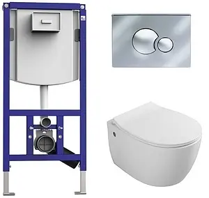 Комплект 5 в 1 Sanit S 706 90.733.81..S001+10AR02007SV+40D40200I с кнопкой 16.706.81..0000 хром глянцевый Комплект 5 в 1 Sanit S 706 90.733.81..S001+10AR02007SV+40D40200I с кнопкой 16.706.81..0000 хром глянцевый, 1