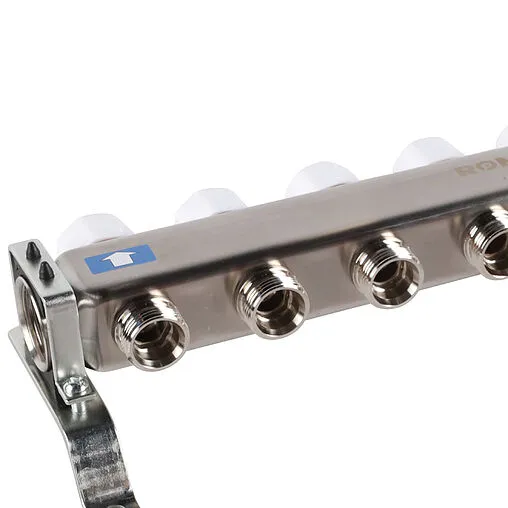 Группа коллекторная с расходомерами 8 отводов 1&quot;в/в x ¾&quot;ек Rommer RMS-1200-000008