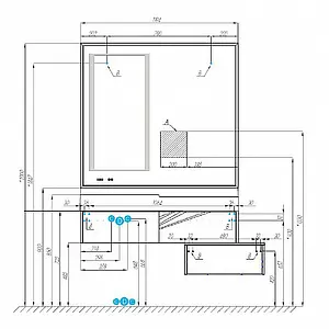 Зеркало с подсветкой Aquaton Сакура 120 с подогревом 1A220002SKW80, 2