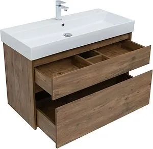 Тумба-умывальник Aquanet Nova Lite 100 дуб рустикальный 00249957+ Тумба-умывальник Aquanet Nova Lite 100 дуб рустикальный 00249957+, 4