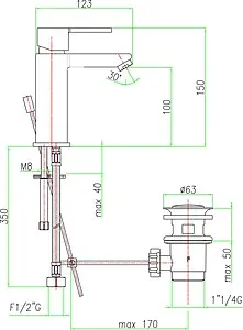 Смеситель для биде Fiore Katana хром 77CR7530, 2