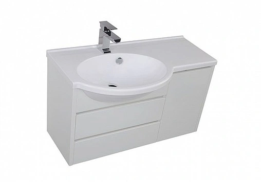 Тумба под умывальник подвесная Aquanet Лайн 90 L белый 00164936