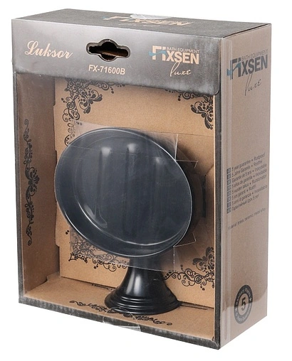 Мыльница Fixsen Luksor чёрный/золото FX-71608B