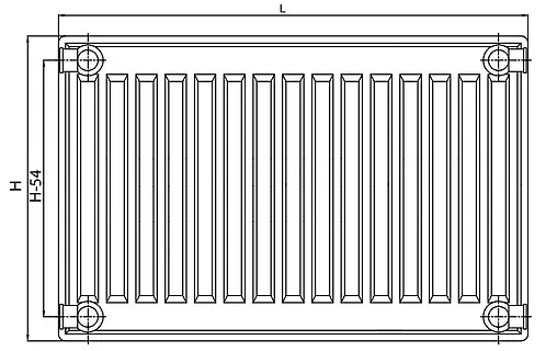 Радиатор стальной панельный Elsen ERK тип 22 500 x 500 мм ERK220505