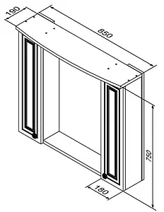 Шкаф-зеркало Damixa Palace One 85 белый M41MPX0851WG, 2