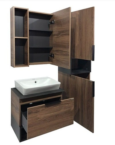 Шкаф-зеркало Comforty Штутгарт 60 дуб тёмно-коричневый 00004151036CF Шкаф-зеркало Comforty Штутгарт 60 дуб тёмно-коричневый 00004151036CF