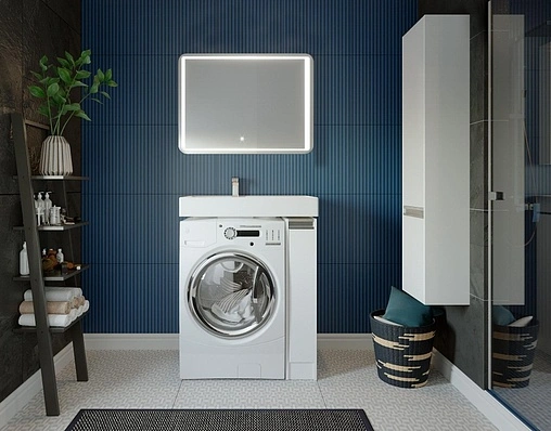 Шкаф-пенал подвесной Aquaton Лондри 35 белый 1A236203LH010