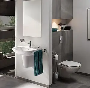 Комплект 6 в 1 Grohe Bau Ceramic 39586000 с кнопкой Skate Cosmopolitan 38732000 хром глянцевый, 4