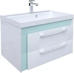 Тумба-умывальник подвесная IDDIS Color Plus 70 белый/мятный COL70M0i95+0067000i28 Тумба-умывальник подвесная IDDIS Color Plus 70 белый/мятный COL70M0i95+0067000i28, 1