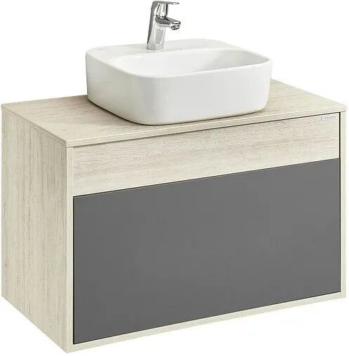 Тумба-умывальник подвесная Aquaton Лофт Урбан 80 графит/орегон 1A2476K4LQX60