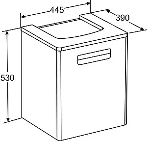 Тумба под умывальник подвесная Roca Gap 45 белый матовый ZRU9302735 Тумба под умывальник подвесная Roca Gap 45 белый матовый ZRU9302735, 2