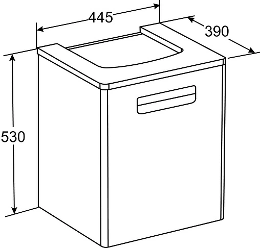 Тумба под умывальник подвесная Roca Gap 45 белый матовый ZRU9302735 Тумба под умывальник подвесная Roca Gap 45 белый матовый ZRU9302735
