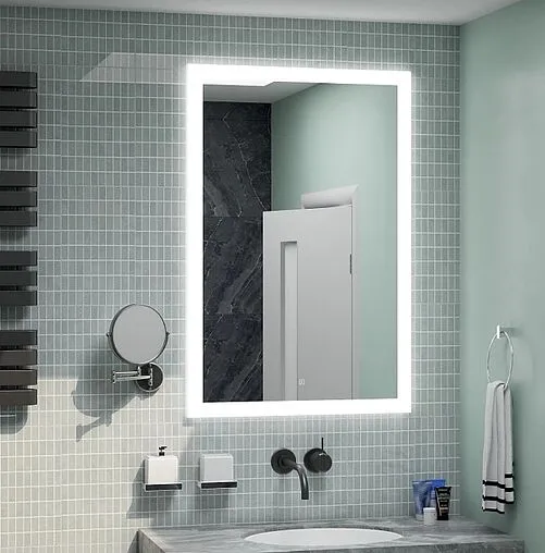 Зеркало с подсветкой Continent Success Led 60x80 с блоком погоды ЗЛП77