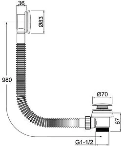 Слив-перелив для ванны без гидрозатвора Allen Brau Priority Round Brushed Nickel 5.31027-BN Слив-перелив для ванны без гидрозатвора Allen Brau Priority Round Brushed Nickel 5.31027-BN, 2