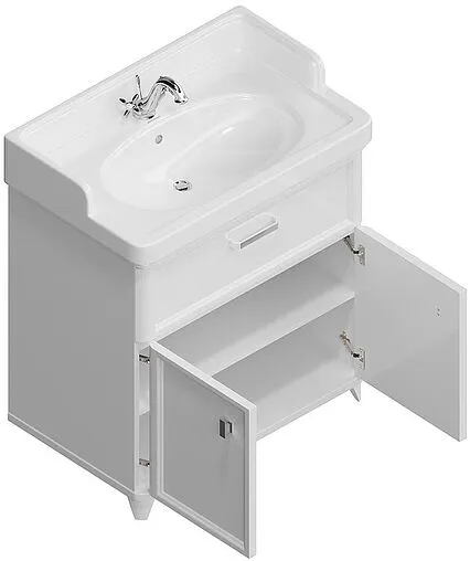 Тумба-умывальник напольная Kerama Marazzi Pompei 80 белый PO.N.80.1\WHT+PO.wb.80