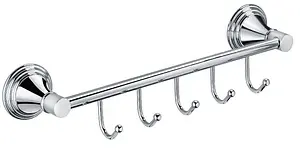 Планка с 5-ю крючками Fixsen Best хром FX-71605-5 Планка с 5-ю крючками Fixsen Best хром FX-71605-5, 1