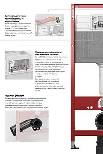 Инсталляция для подвесного унитаза Set 4 в 1 TECEbase 2.0 9400400 с кнопкой белый, 4