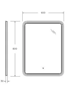 Зеркало с подсветкой Cezares Duet 60x80 CZR-SPC-DUET-600-800-LED-TCH Зеркало с подсветкой Cezares Duet 60x80 CZR-SPC-DUET-600-800-LED-TCH, 2