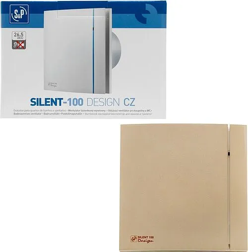 Вентилятор вытяжной Soler & Palau SILENT-100 CZ CHAMPAGNE DESIGN 4C Вентилятор вытяжной Soler & Palau SILENT-100 CZ CHAMPAGNE DESIGN 4C