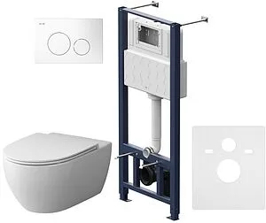 Комплект 6 в 1 Am.Pm Awe FlashClean IS49001.111700 с кнопкой белый глянцевый Комплект 6 в 1 Am.Pm Awe FlashClean IS49001.111700 с кнопкой белый глянцевый, 1