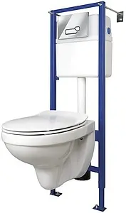 Комплект 6 в 1 Cersanit Delfi S-SET-DEL/Vec/S-DL/Ac-Cg-w с кнопкой Actis BU-ACT/CG хром глянцевый, 1