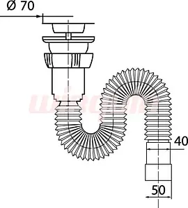 Сифон гофрированный для мойки Wirquin 30717985 Сифон гофрированный для мойки Wirquin 30717985, 2