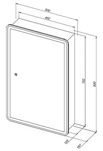 Шкаф-зеркало Aquanet Оптима 50 белый 00311859, 2
