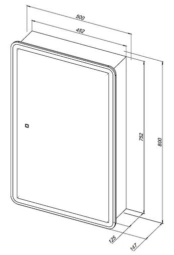 Шкаф-зеркало Aquanet Оптима 50 белый 00311859