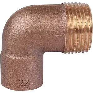 Уголок пайка переходной 22мм x 1"н Sanha 4092g 14092221 Уголок пайка переходной 22мм x 1"н Sanha 4092g 14092221, 4