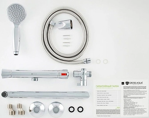 Термостат для ванны с длинным изливом Gross Aqua Thermofiх Basic хром 7980116C-35F