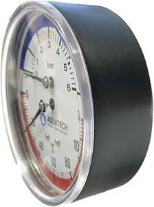 Термоманометр аксиальный Wester 80мм 6 бар 120°С ½&quot; TGA003-0-06-0650, 2