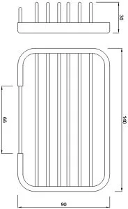 Полка Jaquar Continental чёрный матовый ACN-BLM-1177N, 2